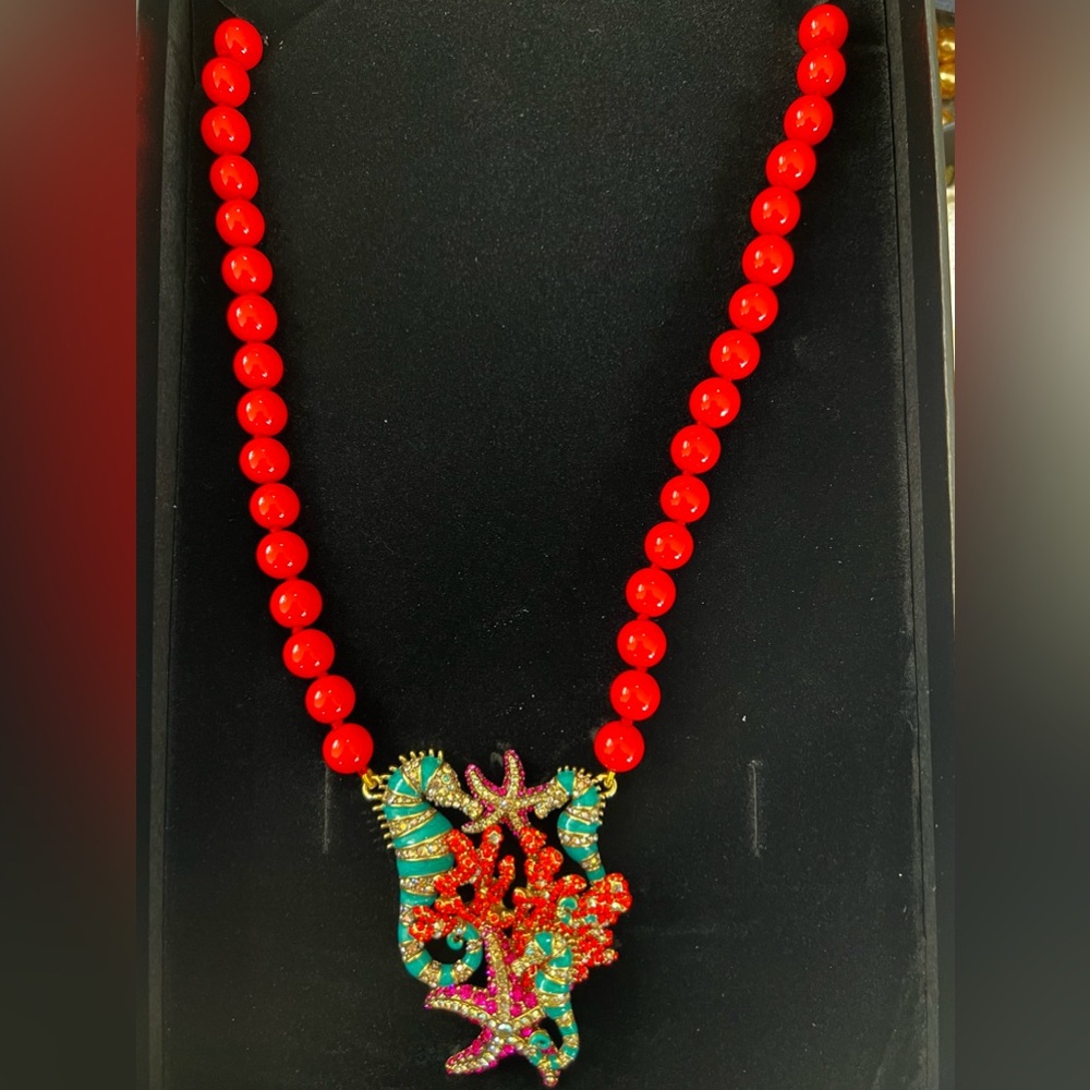 Heidi Daus 🆕 “Sea-Sonal” Sea Necklace beaded crystal